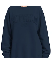 Starter Women's Navy Buffalo Bills Athleisure Oversized Fleece Sweatshirt