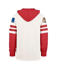 47 Brand Men's Cream San Francisco 49ers Split Zone Cornerback Duo Lacer Hoodie