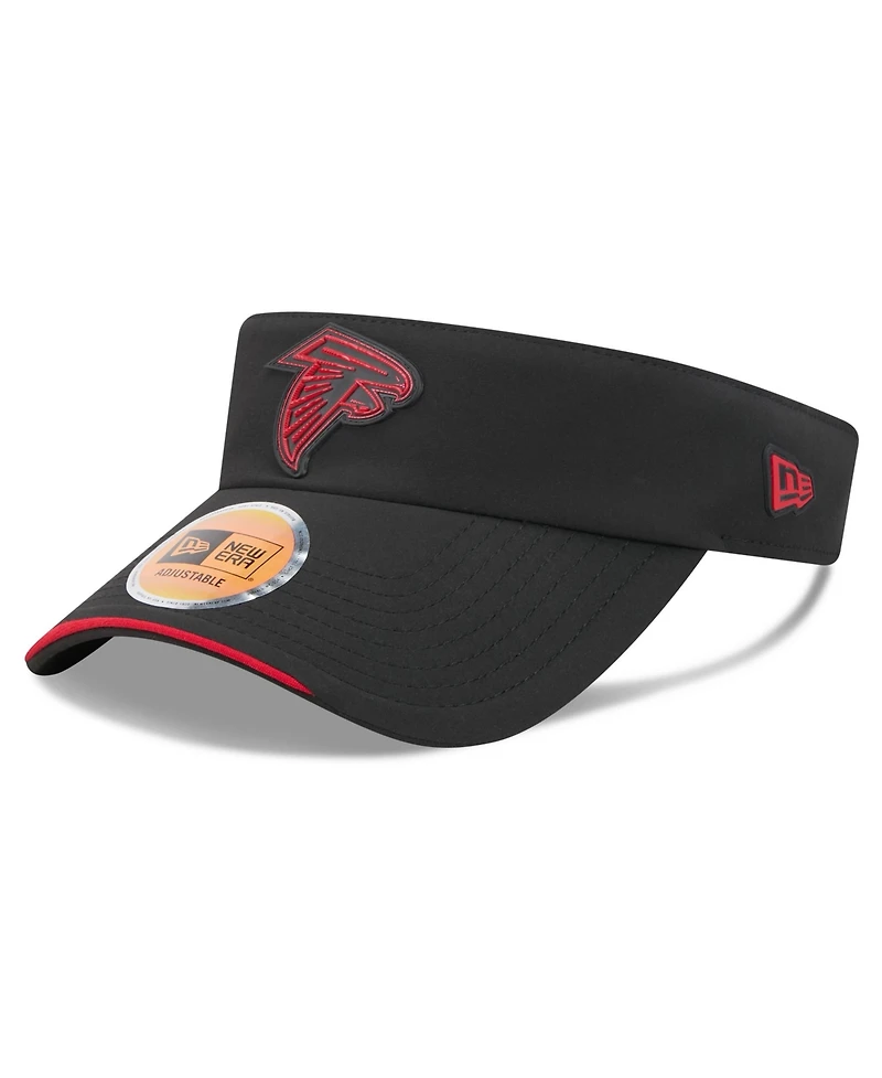 New Era Men's Black Atlanta Falcons 2026 Sideline Adjustable Visor Hat