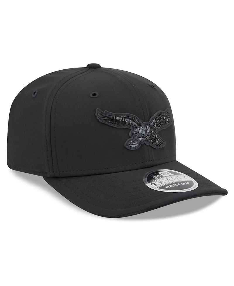 New Era Men's Black Philadelphia Eagles 2026 Sideline Throwback 9SEVENTY Adjustable Hat