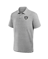 Fanatics Men's Heather Gray Las Vegas Raiders Clutch Polo Shirt