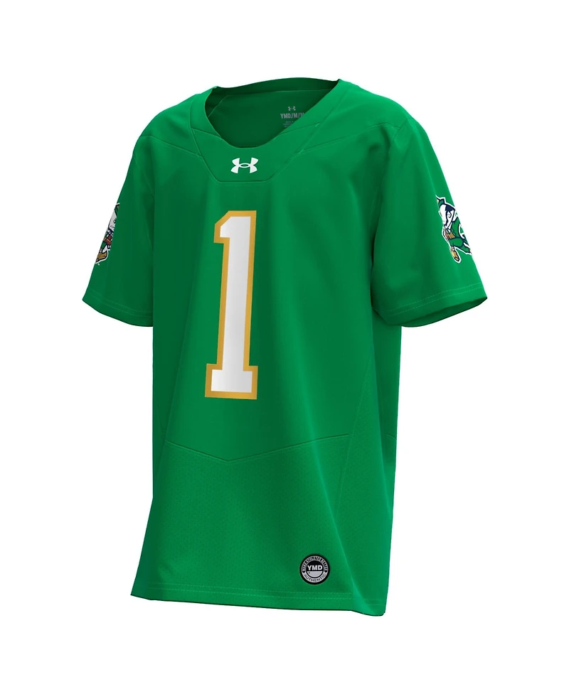 Under Armour Big Boys and Girls 1 Kelly Green Notre Dame Fighting Irish Alternate Wear Replica Football Jersey