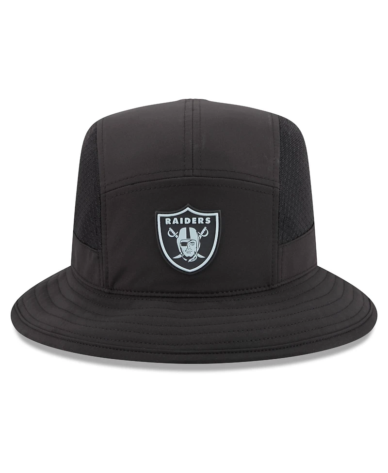 New Era Men's Black Las Vegas Raiders 2026 Sideline Bucket Hat