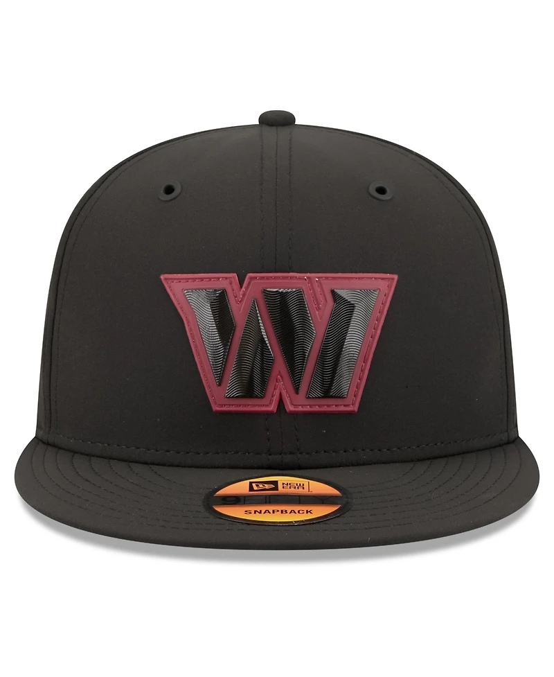 New Era Men's Black Washington Commanders 2026 Sideline 9FIFTY Snapback Hat