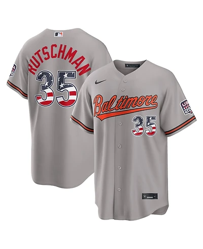 Nike Fourth of July Men's Baltimore Orioles Adley Rutschman Gray Usa 250 Stadium Jersey