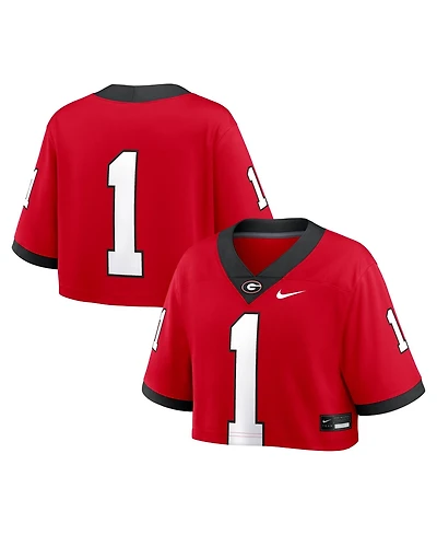 Nike Women's Red Georgia Bulldogs Game Crop Top Jersey