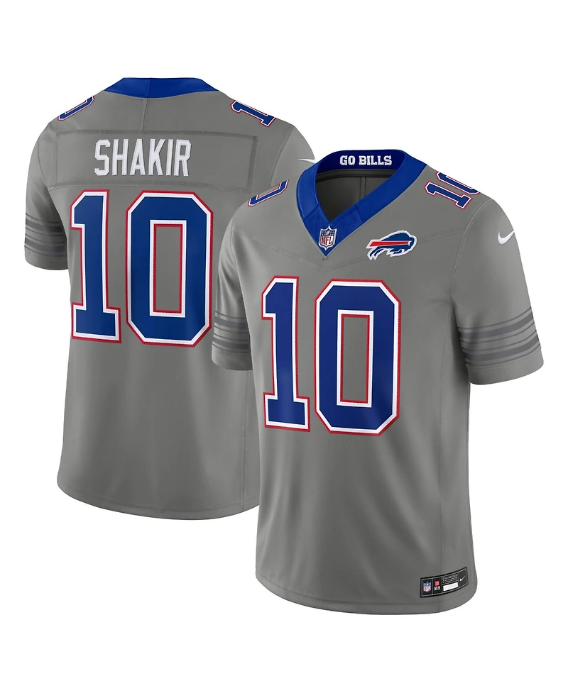 Nike Men's Khalil Shakir Gray Buffalo Bills Nickel City Vapor F.u.s.e. Stitched Limited Jersey