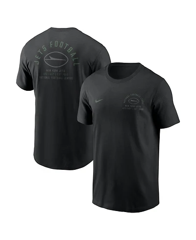 Nike Men's Black New York Jets Split Logo T-Shirt