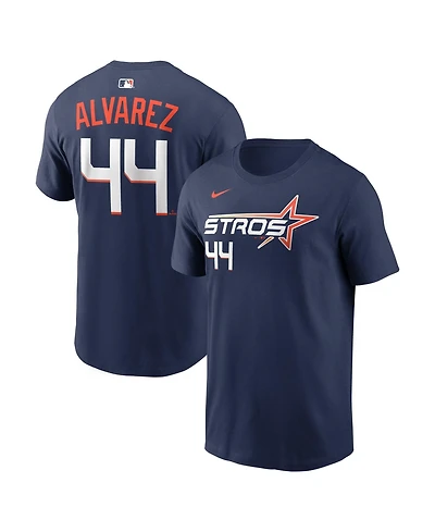 Nike Men's Yordan Alvarez Navy Houston Astros City Connect Name Number T-Shirt