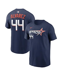 Nike Men's Yordan Alvarez Navy Houston Astros City Connect Name Number T-Shirt