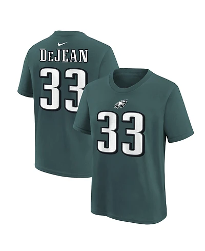 Nike Big Boys and Girls Cooper DeJean Midnight Green Philadelphia Eagles Player Name Number T-Shirt