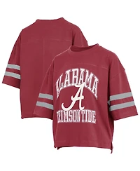 Pressbox Women's Crimson Alabama Tide Wayne Tyler Cropped T-Shirt