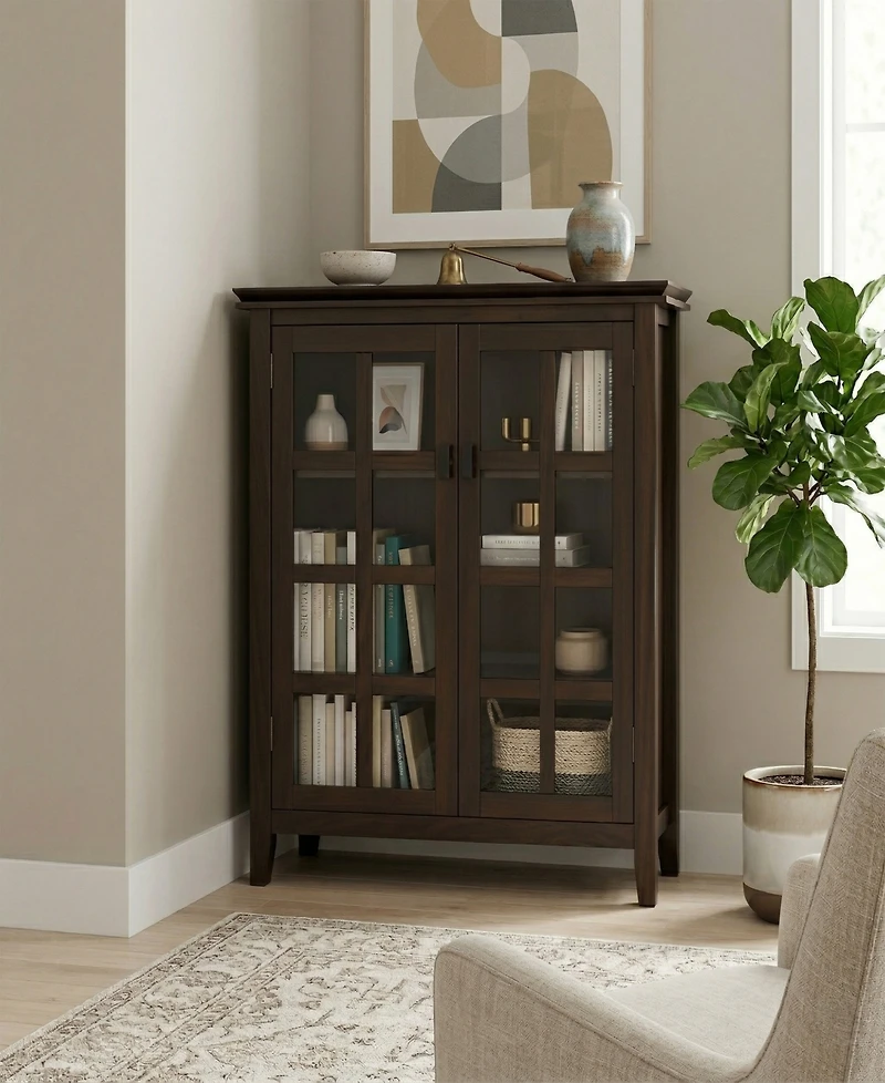 Simpli Home Artisan Solid Wood Medium Storage Cabinet