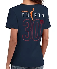 Starter Women's Navy Indiana Fever Wnba 30th Anniversary Scoop Neck T-Shirt
