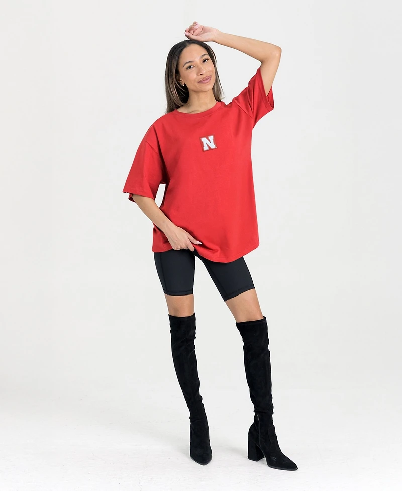 Gameday Couture Women's Scarlet Nebraska Huskers Oversized Back at Ya T-Shirt