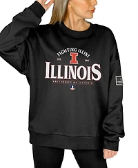 Gameday Couture Women's Black Illinois Fighting Illini Players Only Premium Pullover Sweatshirt