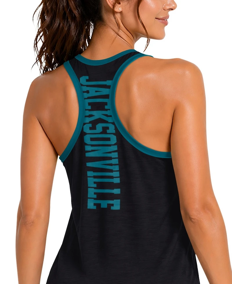 G-iii 4Her by Carl Banks Women's Black Jacksonville Jaguars Tater Ii Racerback Tank Top