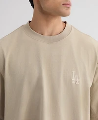 Fanatics Men's Sepia Tint Los Angeles Dodgers Iconic Heavyweight T-Shirt