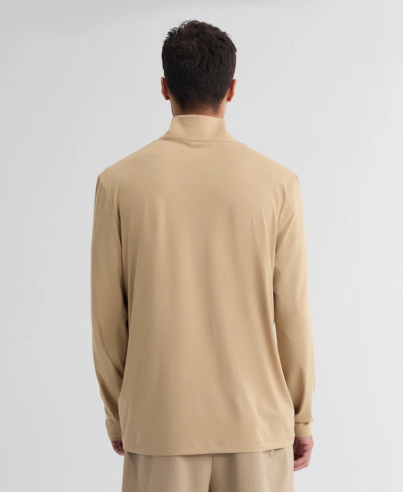 Fanatics Men's Tan Philadelphia Eagles Clutch Quarter-Zip Pullover Sweatshirt