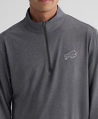 Fanatics Men's Charcoal Buffalo Bills Clutch Quarter-Zip Pullover Sweatshirt