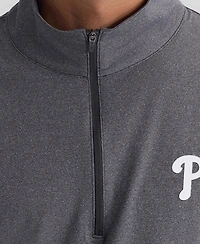 Fanatics Men's Charcoal Philadelphia Phillies Clutch Quarter-Zip Pullover Sweatshirt