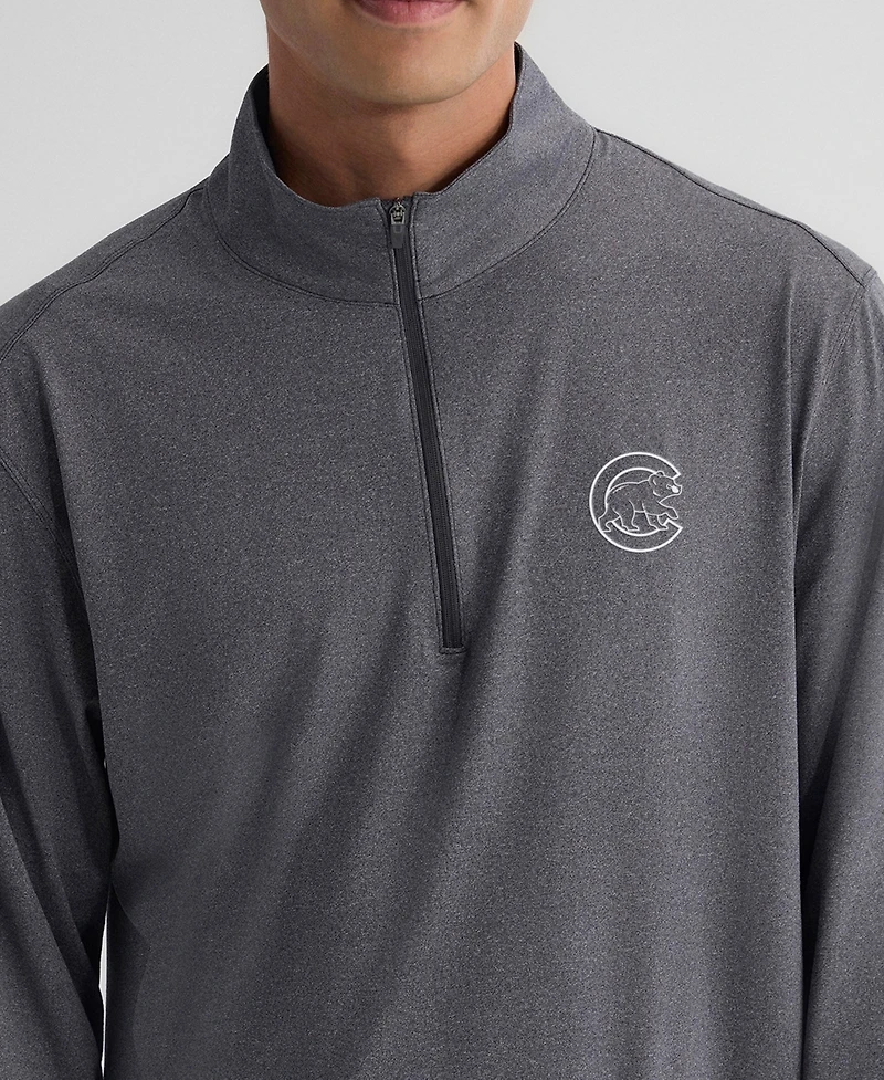Fanatics Men's Charcoal Chicago Cubs Clutch Quarter-Zip Pullover Sweatshirt