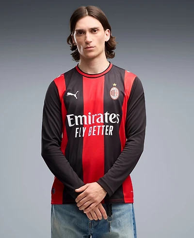 Puma Men's Black/Red Ac Milan 2026/27 Home ReplicaLong sleeves Jersey