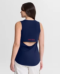 Fanatics Women's Navy Boston Red Sox Draped Mesh Back Performance Tank Top