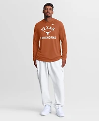 Nike Men's Texas Orange Longhorns Primetime Arch Tri-Blend Dri-FITLong sleeves Hooded T-Shirt