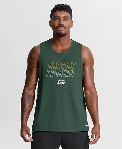 Nike Men's Green Bay Packers Kickoff Miler Dri-fit Tank Top