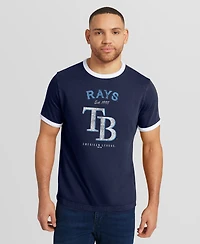 Darius Rucker Collection By Fanatics Men's Navy Tampa Bay Rays Washed Ringer T-Shirt