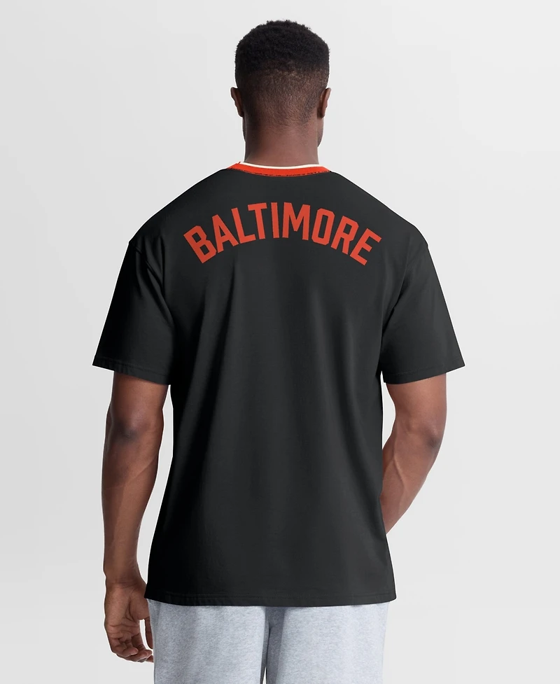 Nike Men's Black Baltimore Orioles Cooperstown Collection Ringer T-Shirt
