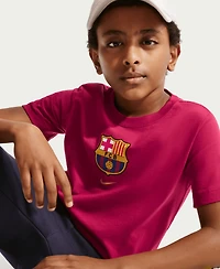 Nike Big Boys and Girls Red Barcelona Crest T-Shirt