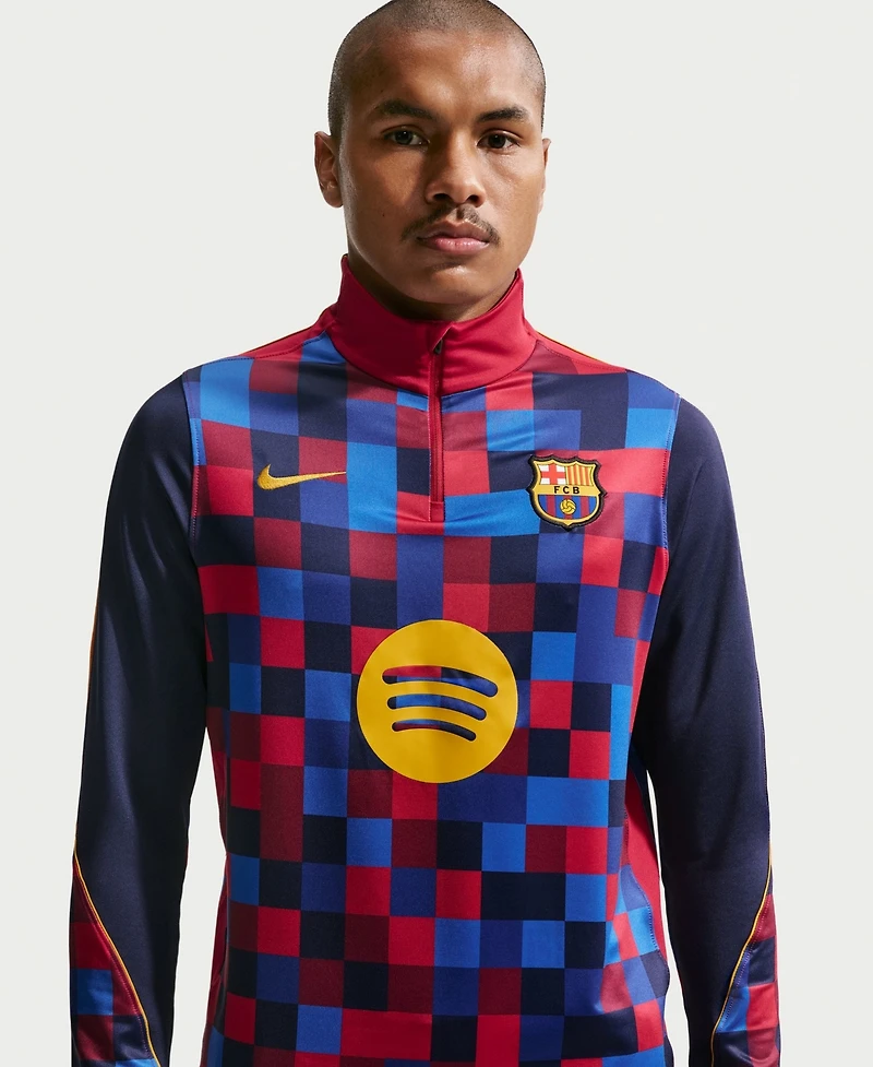 Nike Men's Red Barcelona 2026/27 Strike Drill Quarter-ZipLong sleeves Jersey