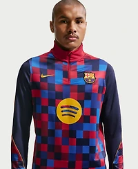 Nike Men's Red Barcelona 2026/27 Strike Drill Quarter-ZipLong sleeves Jersey