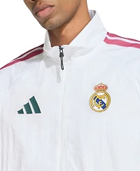 Adidas Men's White Real Madrid 2026 Full-Zip Anthem Jacket