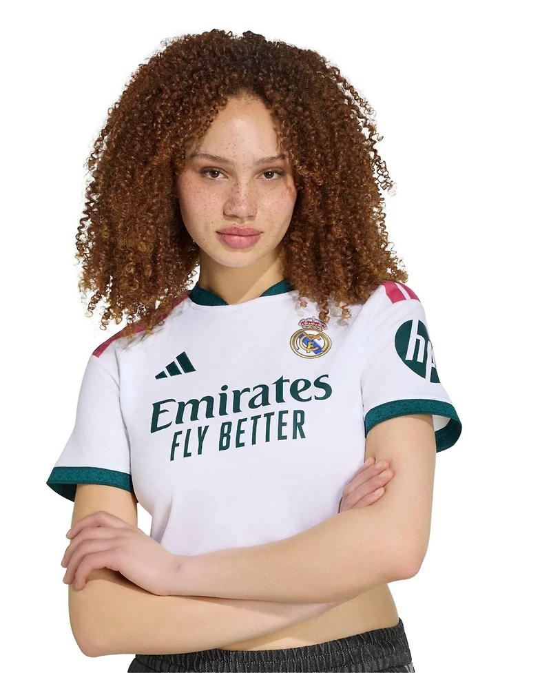 Adidas Women's White Real Madrid 2026/27 Home Cropped Replica Jersey