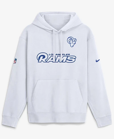 Nike Men's Los Angeles Rams Fearsome White End Drive Fleece Hoodie