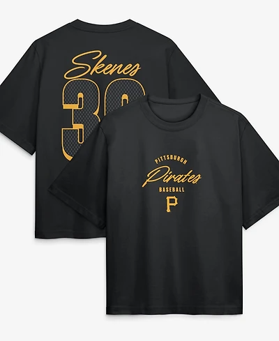 Nike Women's Paul Skenes Black Pittsburgh Pirates Premium Essentials Boxy Name Number T-Shirt