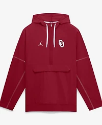 Jordan Men's Crimson Oklahoma Sooners 2026 Sideline Anorak Half-Zip Hoodie