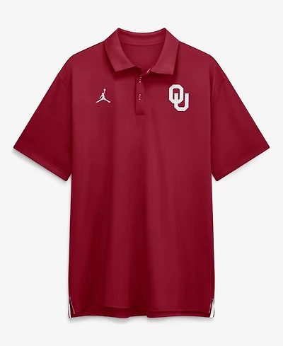 Jordan Men's Crimson Oklahoma Sooners 2026 Sideline Tour Dri-fit Polo Shirt