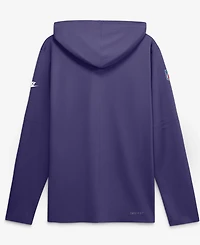 Nike Men's Purple Minnesota Vikings Sideline Alternate LightweightLong sleeves Hooded Dri-fit T-Shirt