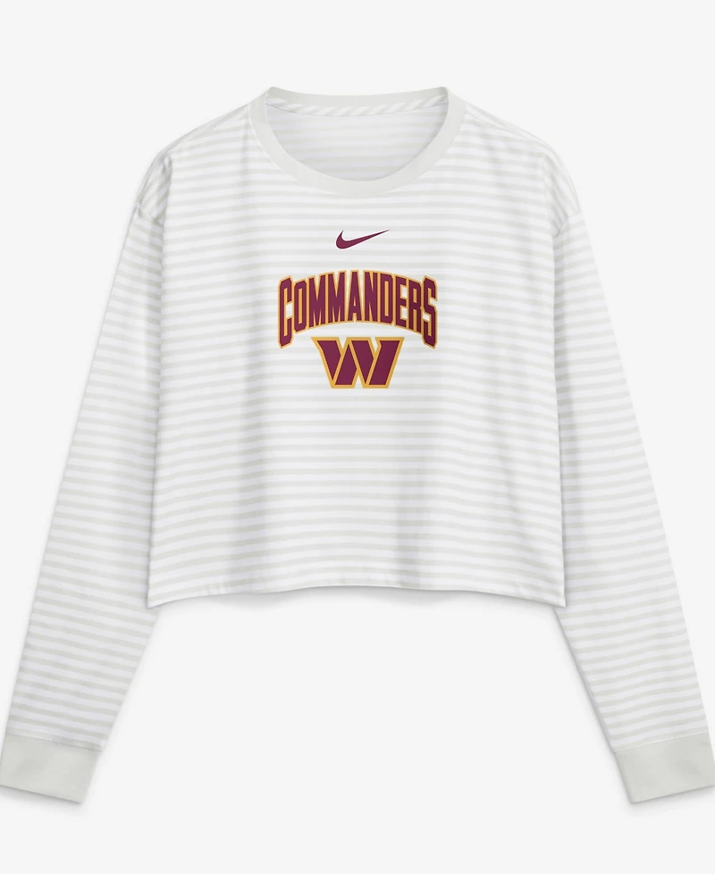 Nike Women's White Washington Commanders Loose Fit Crop Top