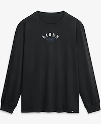 Fanatics Men's Black Detroit Lions Relaxed Fullback DriveLong sleeves Fashion Top