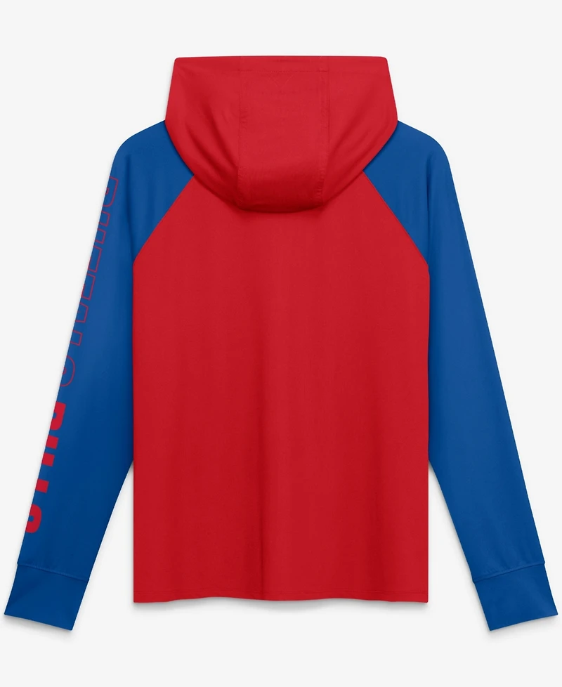 Fanatics Women's Red/Royal Buffalo Bills Cornerback Blitz Raglan Full-Zip Hoodie