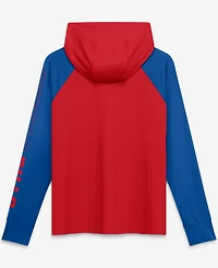Fanatics Women's Red/Royal Buffalo Bills Cornerback Blitz Raglan Full-Zip Hoodie