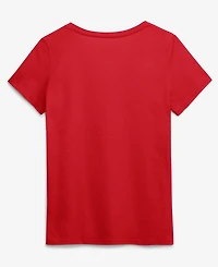 Logo Athletic Women's Red Kansas City Chiefs Primary V-Neck T-Shirt