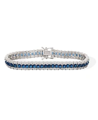 Macy's Simulated Sapphire and Cubic Zirconia Laydown Bracelet