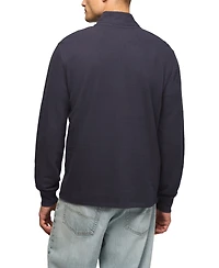 Lucky Brand Men's Mock Neck Quarter-Zip Textured Pullover Sweater