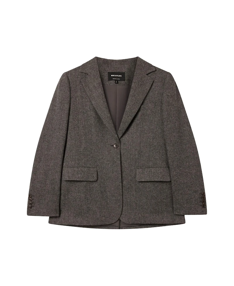 Whistles Women's Herringbone Wool Blazer